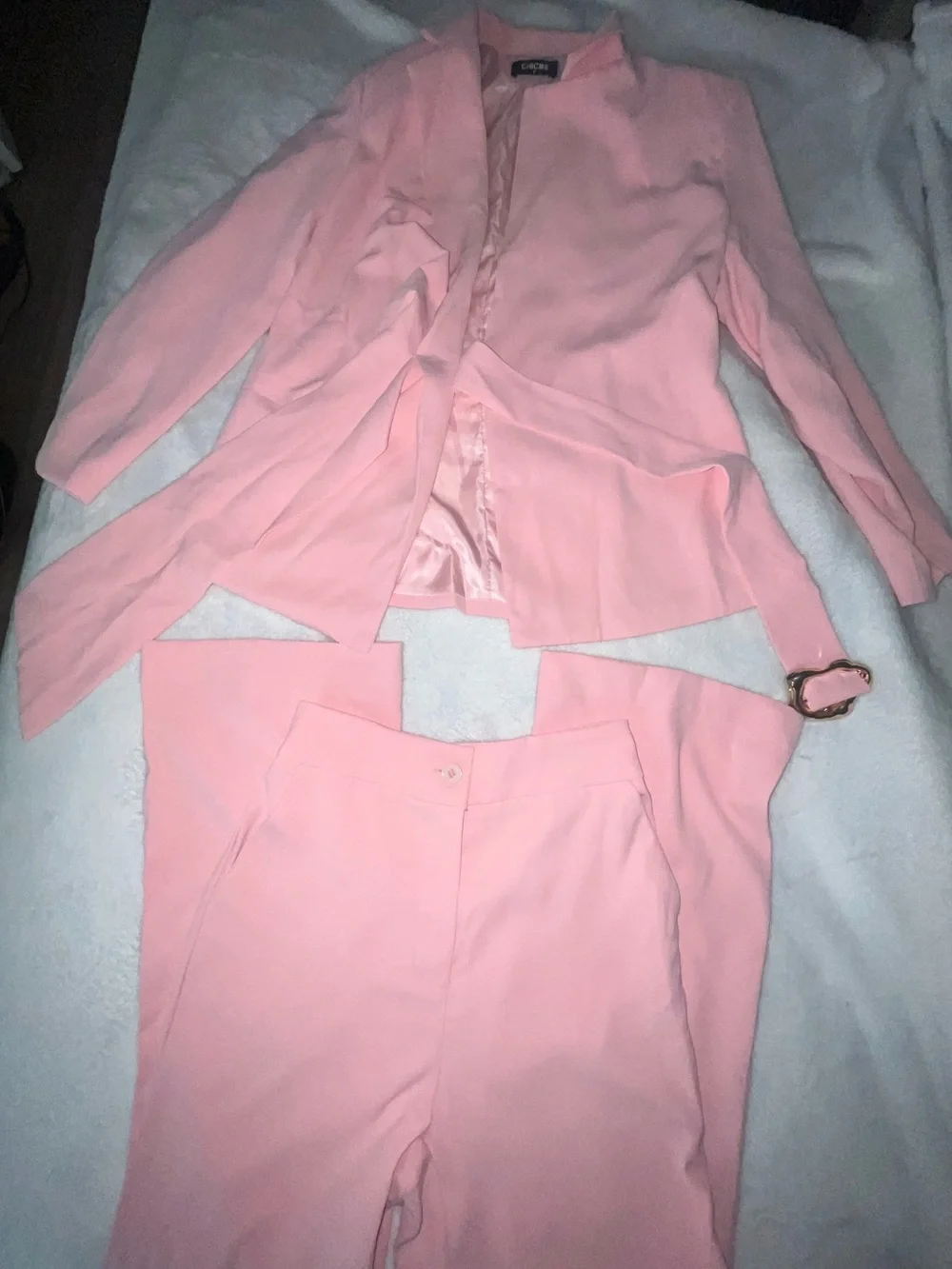 Chicme women’s baby pink blazer & pants suit set size Small - Picture 3 of 16